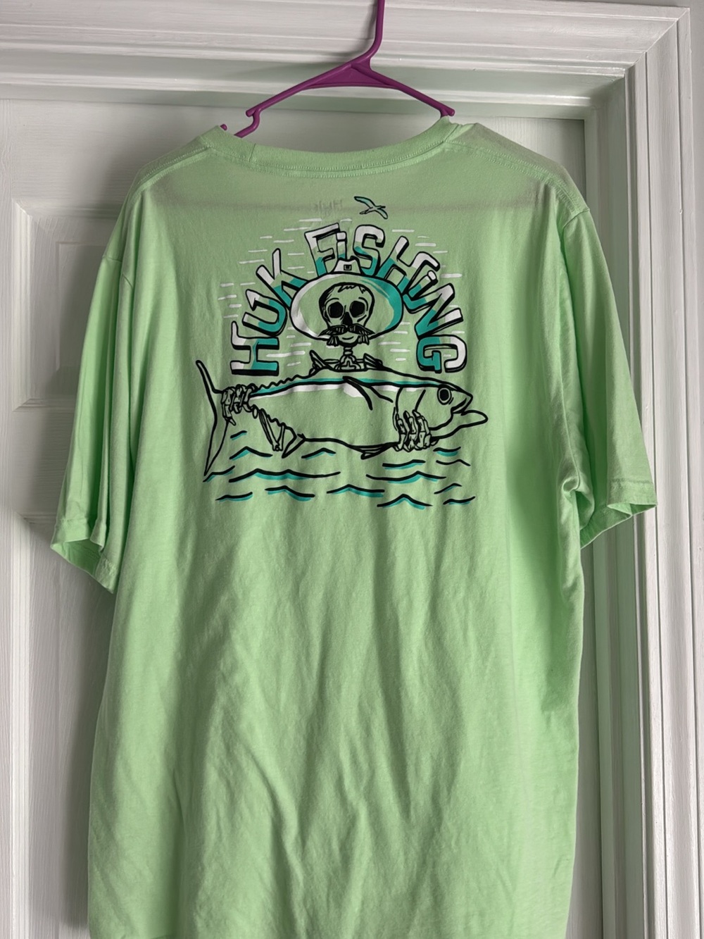 Huk Fishing Graphic Tee - Light Green MEN’S XL